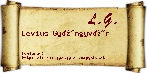 Levius Gyöngyvér névjegykártya