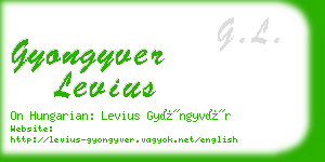 gyongyver levius business card